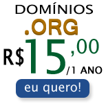 Promoção  - Domínios Internacionais .org por R$ 15,00/primeiro ano
